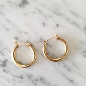 14 carat gold hoop earrings (small)